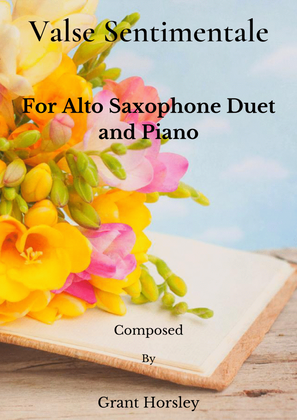 Book cover for "Valse Sentimentale" Original for Alto Sax Duet and Piano