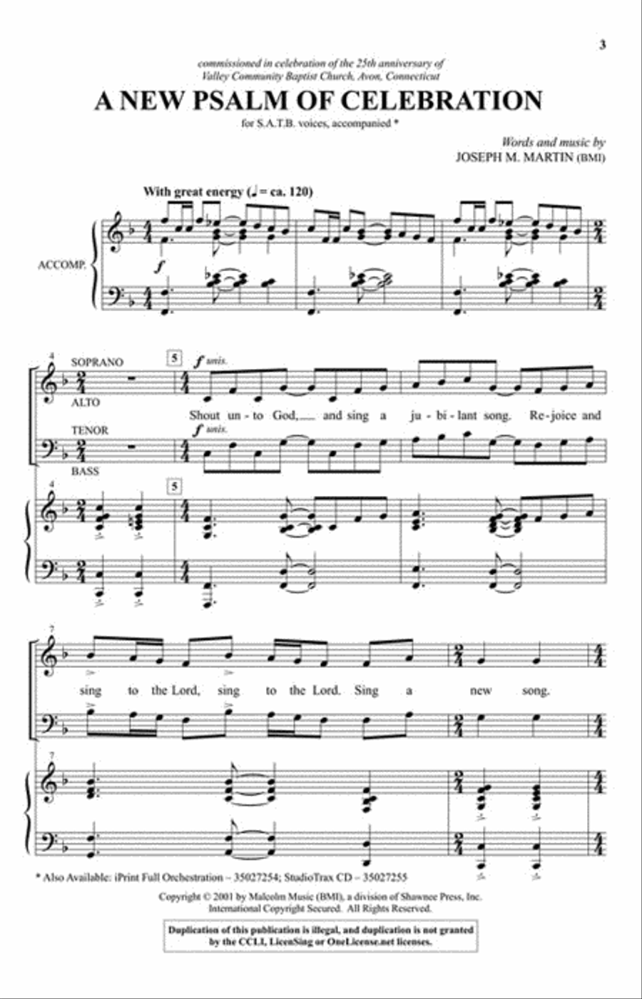 A New Psalm of Celebration Choir scores gallery preview page 2