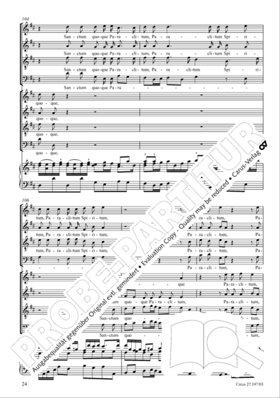 Te Deum in D a due cori SSATB scores gallery preview page 24