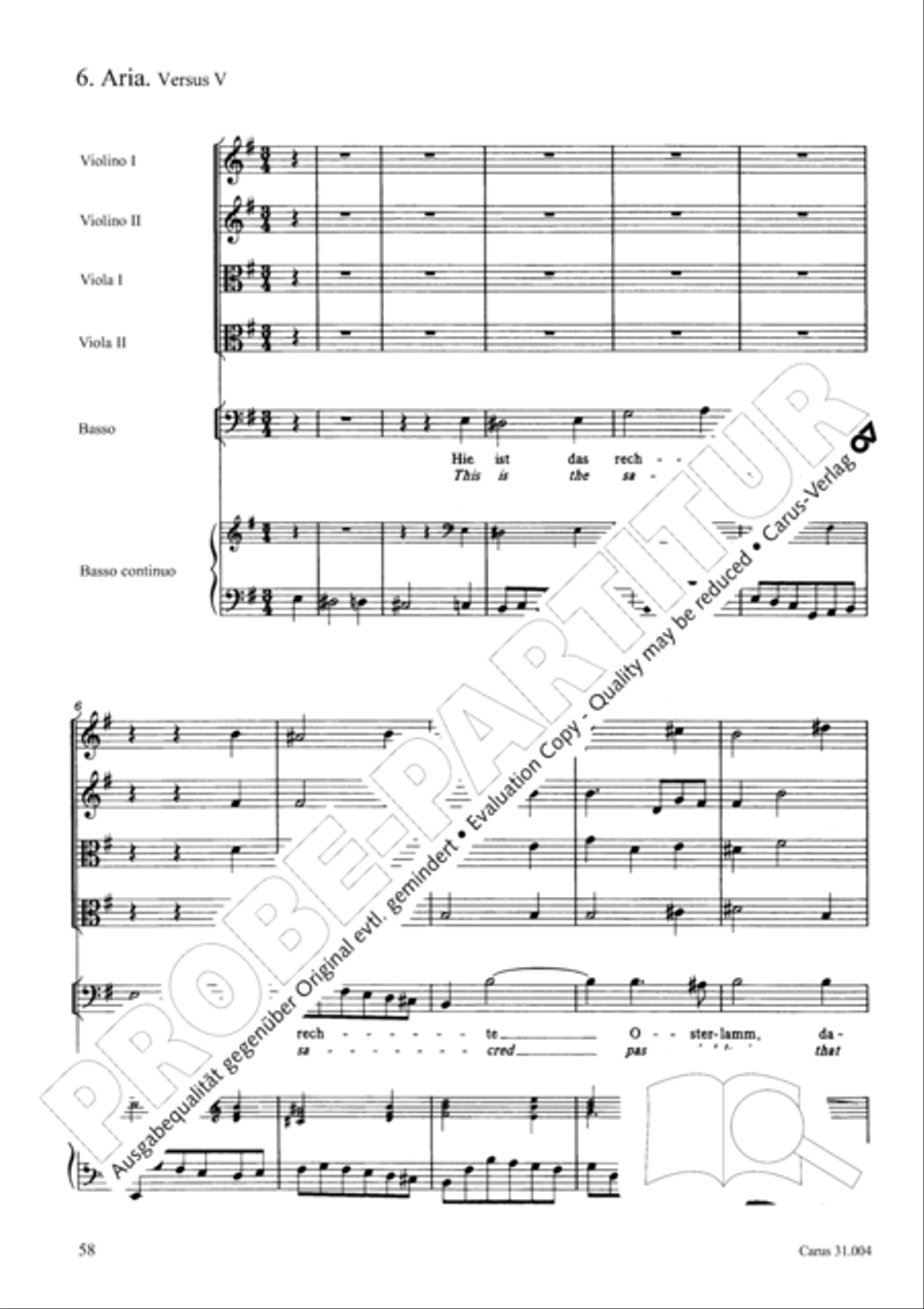 Christ lay in death's cold prison (Christ lag in Todesbanden) 4-Part scores gallery preview page 59