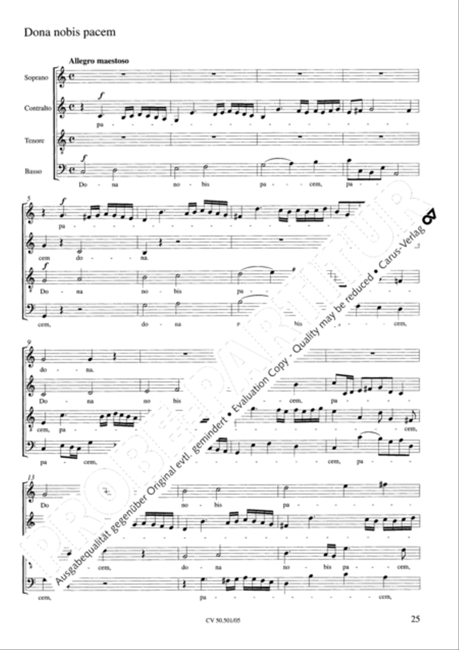 Mass in C Major 4-Part scores gallery preview page 26