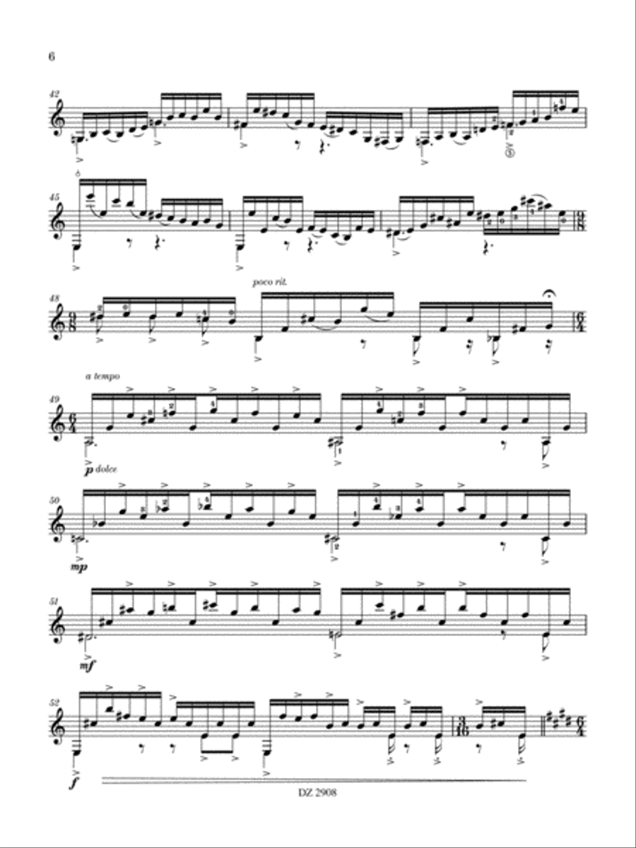 Arctic Sonata Classical Guitar scores gallery preview page 6