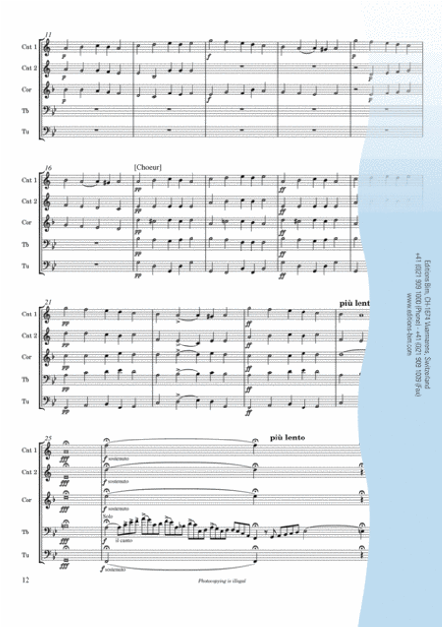 Quintette No. 9 Brass Quintet scores gallery preview page 7