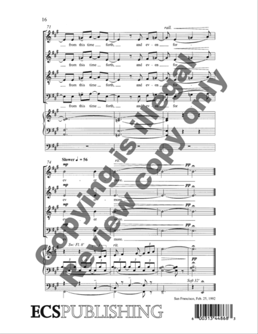 Psalm 121 4-Part scores gallery preview page 14