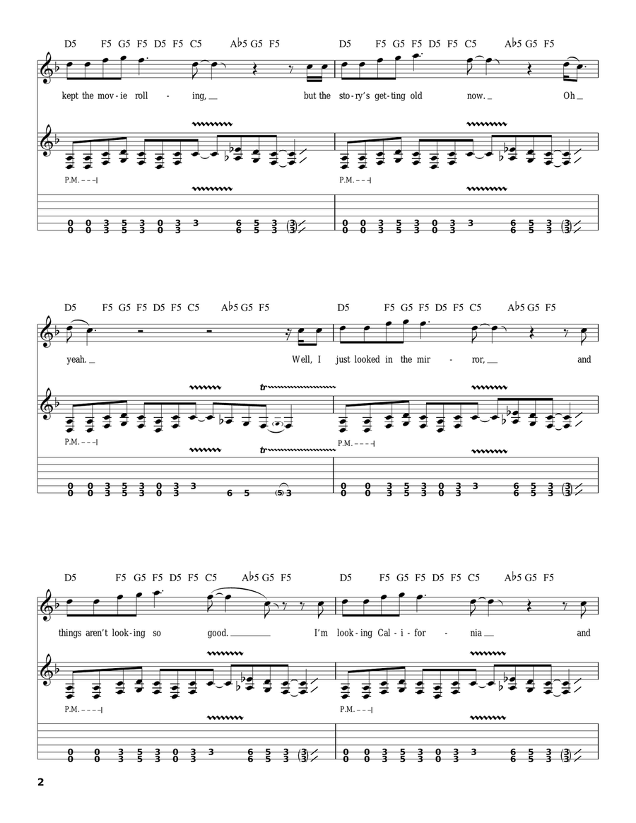 Outshined Outshined Acoustic Guitar scores gallery preview page 2