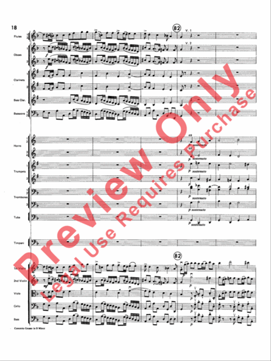 Concerto Grosso in D Minor Full Orchestra scores gallery preview page 19