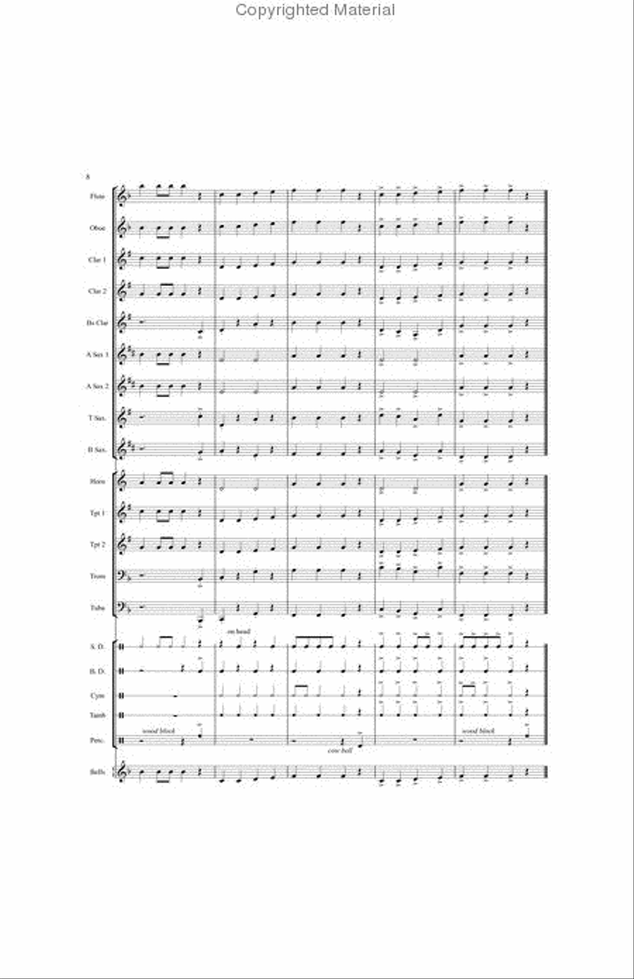 Crazy Crocodile Concert Band scores gallery preview page 8