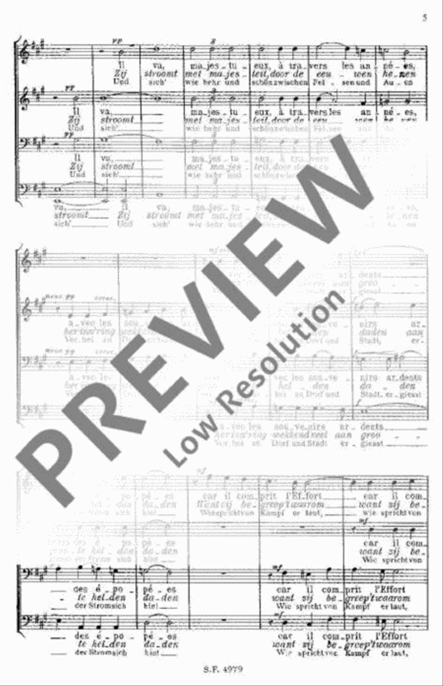 La Meuse La Meuse Men's Choir scores gallery preview page 6
