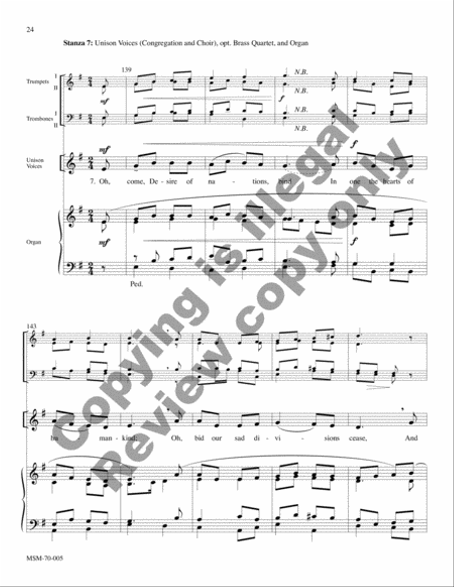 Savior of the Nations, Come (Full Score) Choir scores gallery preview page 55