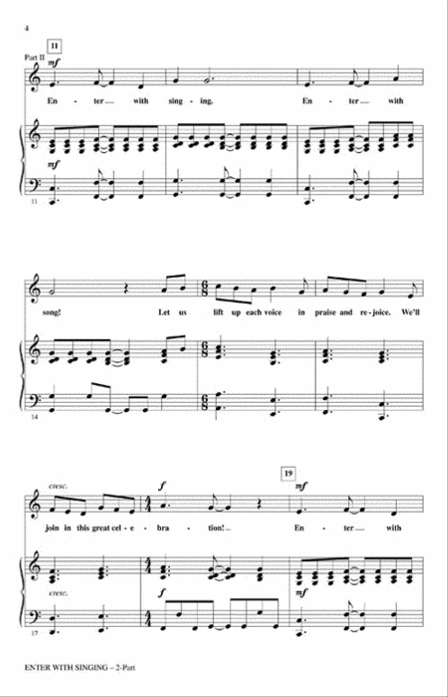 Enter with Singing 2-Part scores gallery preview page 3