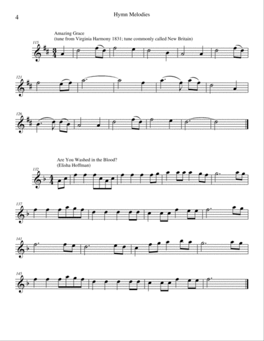 Hymn Melodies Alto Saxophone scores gallery preview page 5