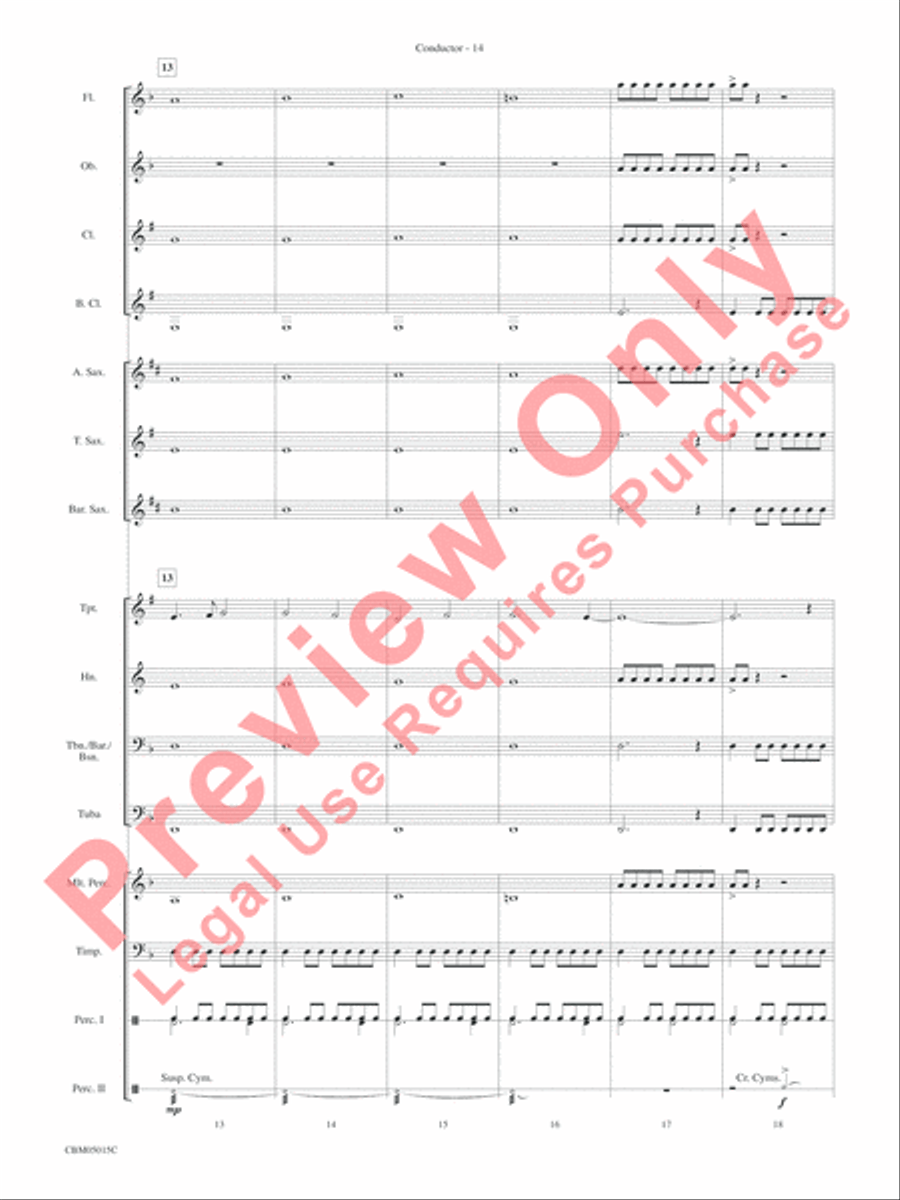 Themes from Star Wars: Episode III Revenge of the Sith Concert Band scores gallery preview page 17