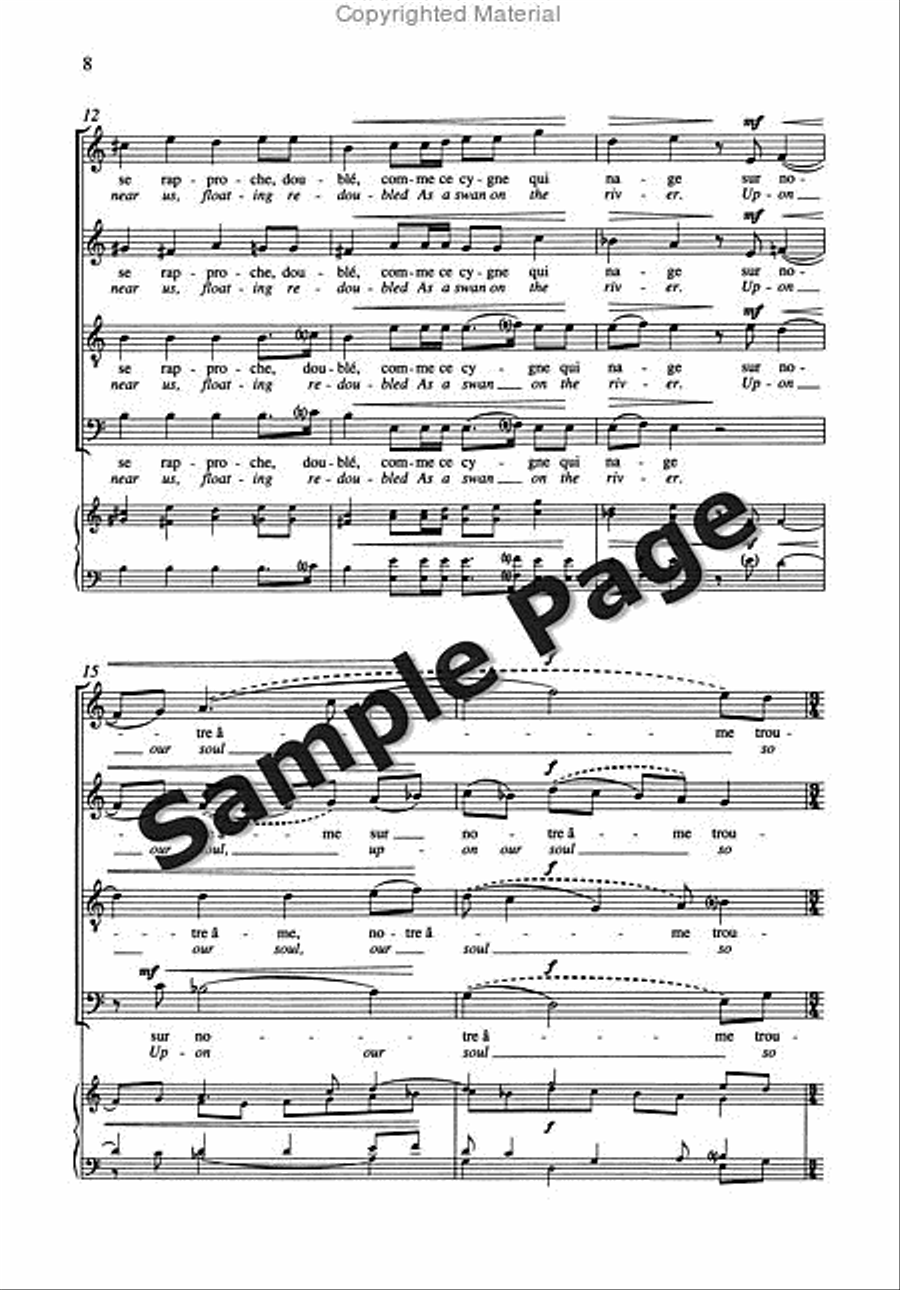 6 Chansons (Complete) 4-Part scores gallery preview page 8