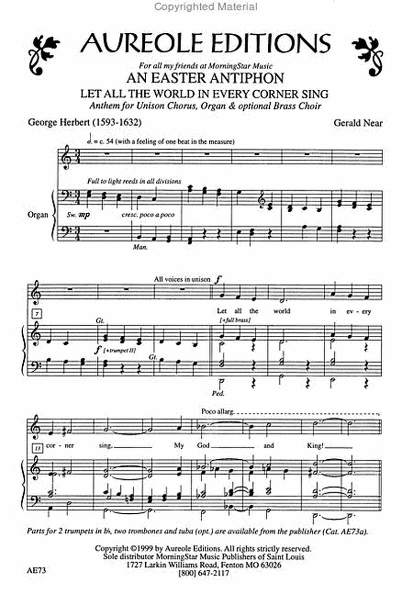 An Easter Antiphon (Choral Score)