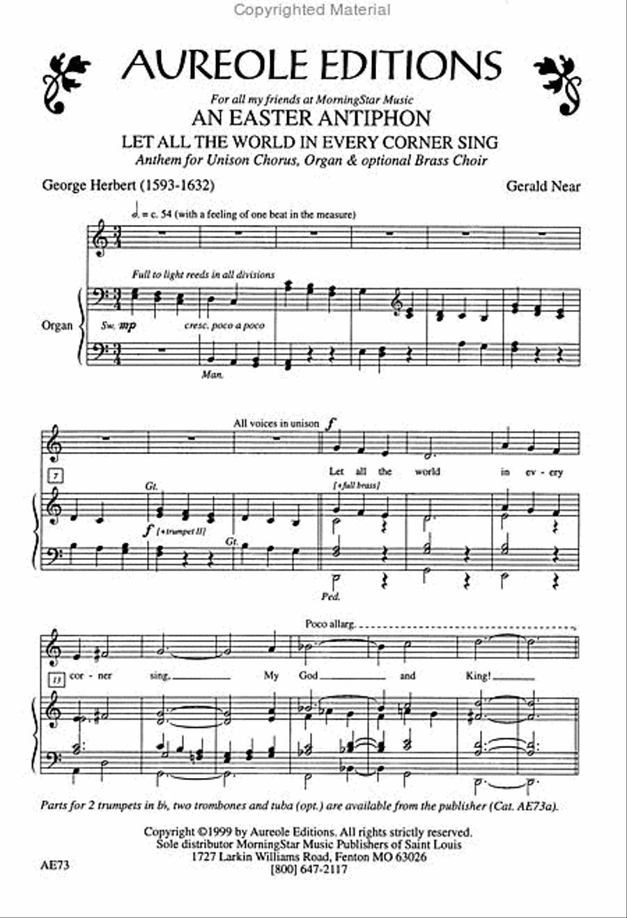 An Easter Antiphon Unison Choir scores gallery preview page 2