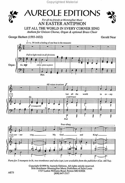 An Easter Antiphon (Choral Score)