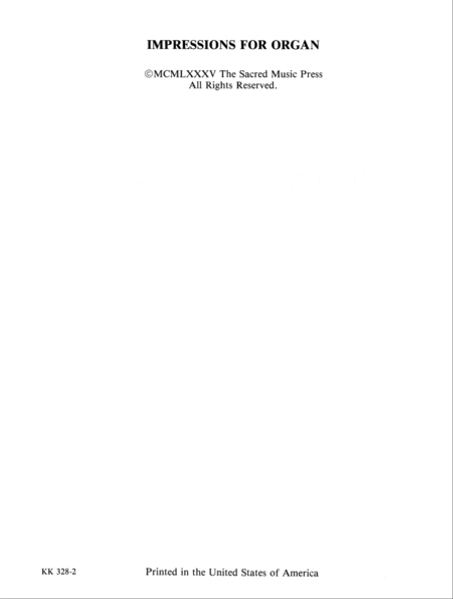 Impressions For Organ Impressions For Organ Organ Solo scores gallery preview page 4