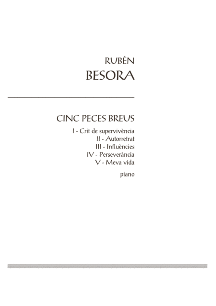 Cinc peces breus Piano Solo scores gallery preview page 3