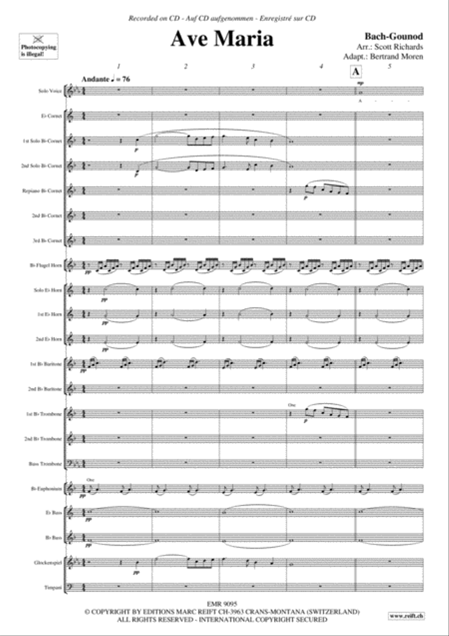 Ave Maria Brass Band scores gallery preview page 4