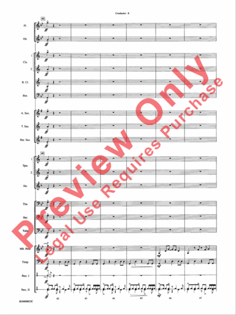 Under the Rice Moon Concert Band scores gallery preview page 11