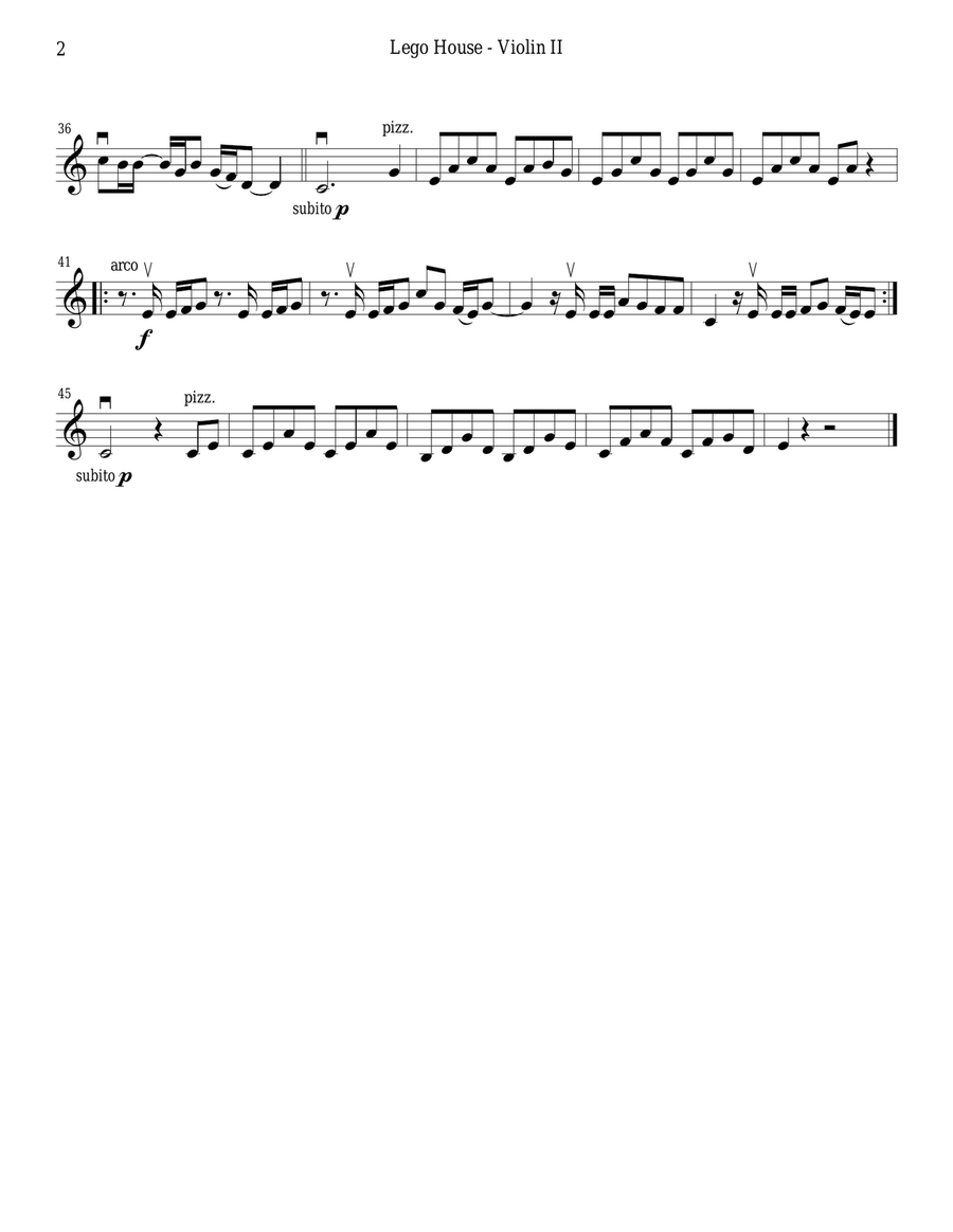 Lego House String Quartet scores gallery preview page 4