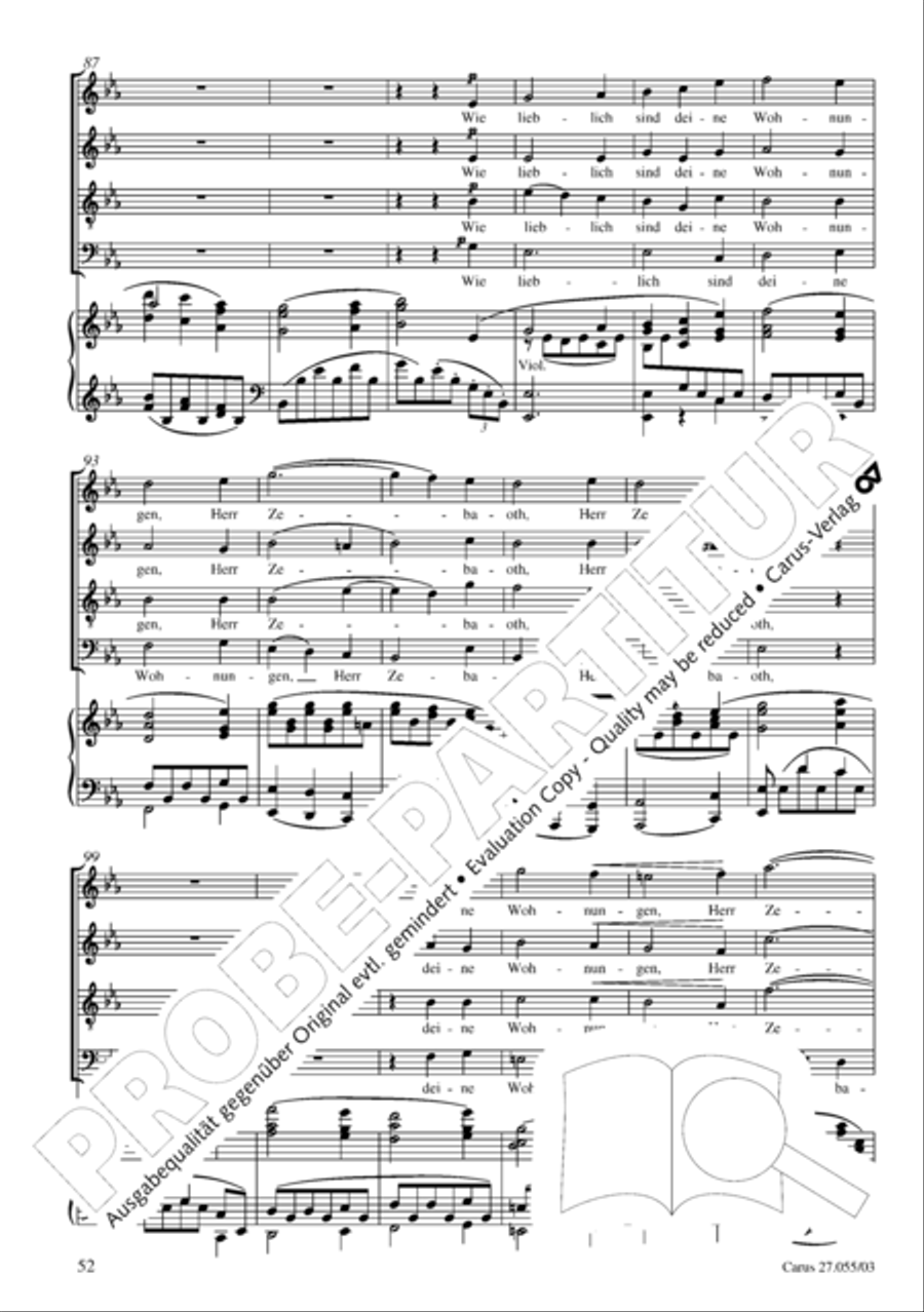 Ein Deutsches Requiem (German Requiem) 4-Part scores gallery preview page 55