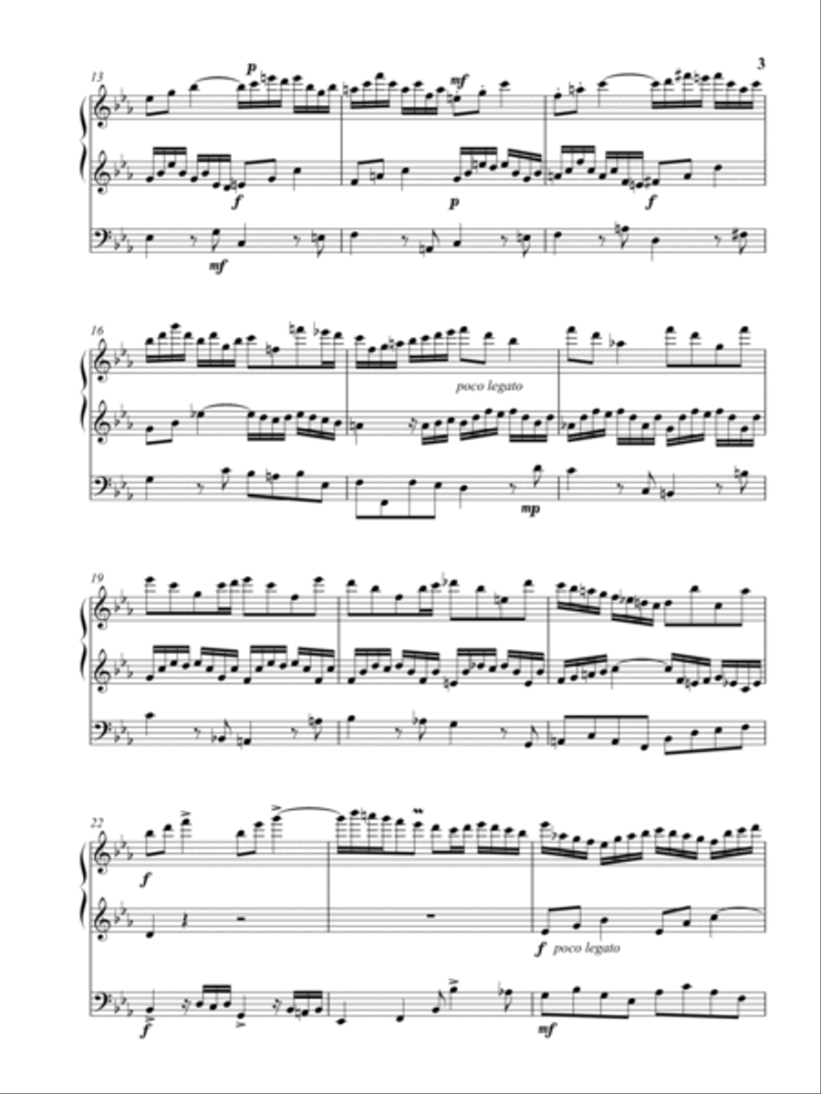 Bach: Trio Sonata No. 1 in E-Flat Major, BWV 525 - I. (Allegro moderato) 1 Piano, 4-Hands scores gallery preview page 4