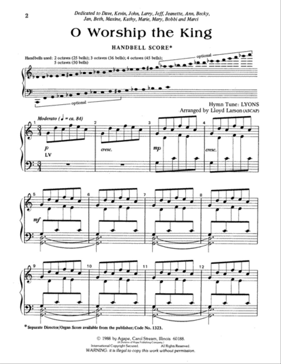 O Worship the King O Worship the King 5-Octaves scores gallery preview page 9