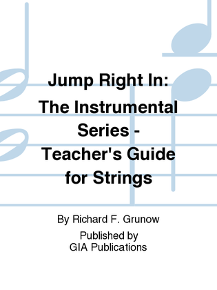 Book cover for Jump Right In: Teacher's Guide for Books 1 & 2 - Strings
