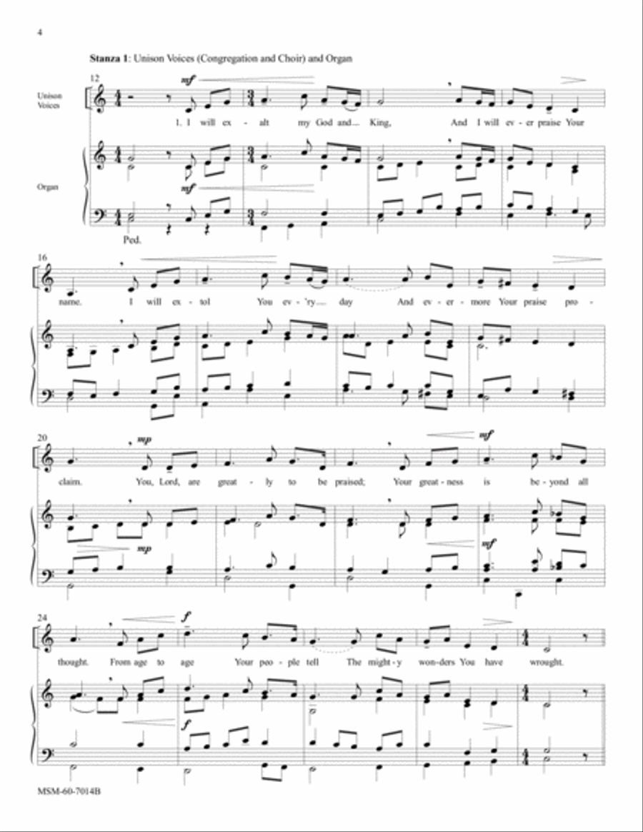 I Will Exalt My God and King (Downloadable Orchestral Score and Parts) Choir scores gallery preview page 4