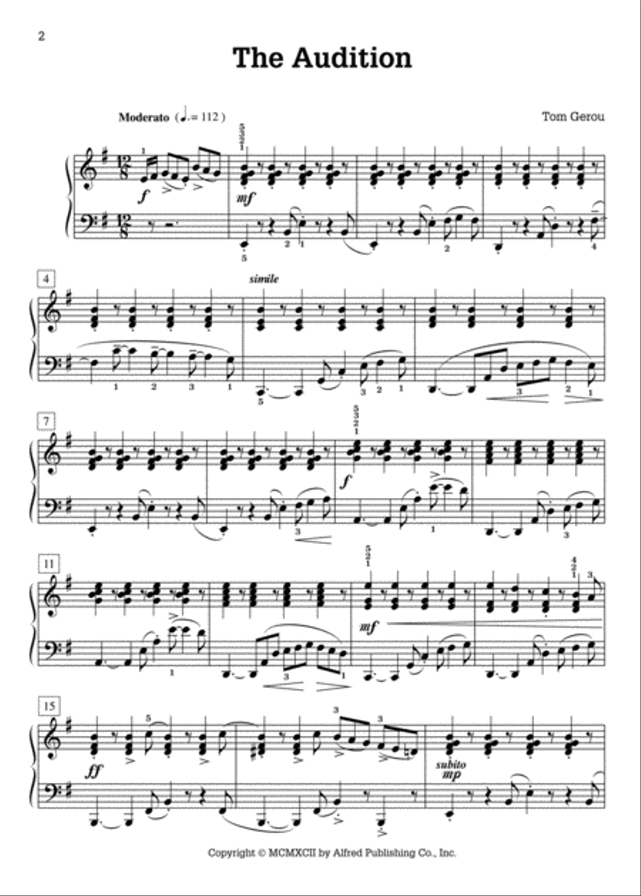 The Audition The Audition Piano Solo scores gallery preview page 2