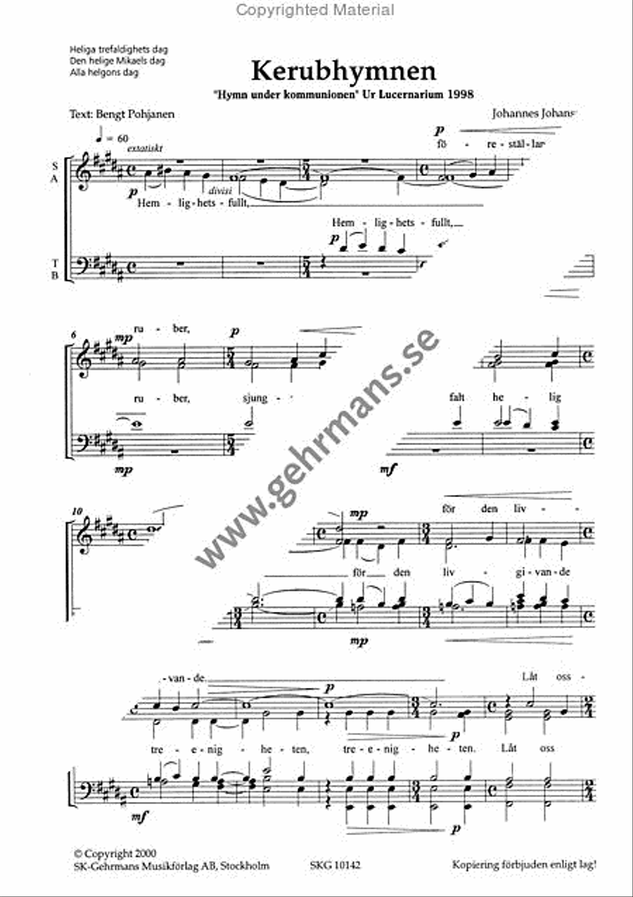 Kerubhymnen Kerubhymnen Divisi scores gallery preview page 2