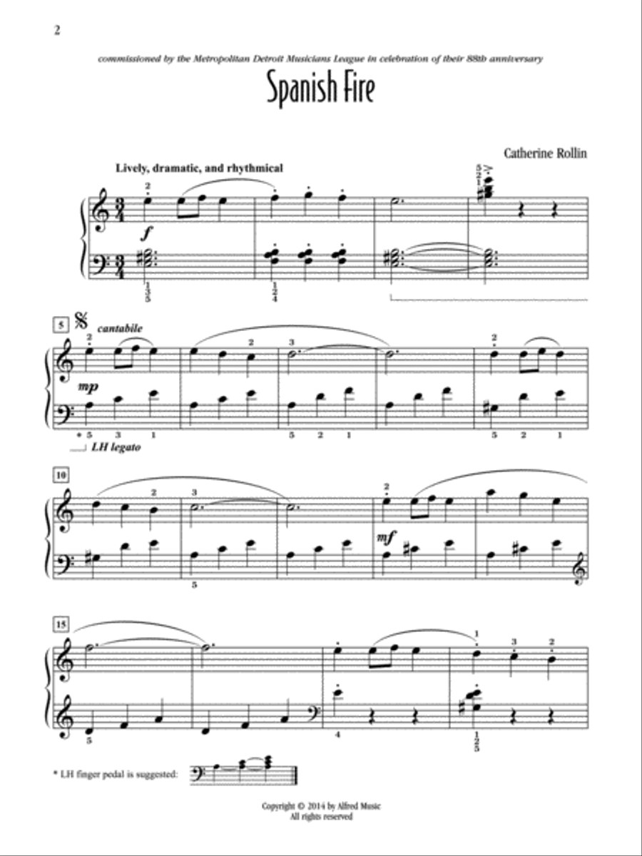 Spanish Fire Piano Solo scores gallery preview page 2