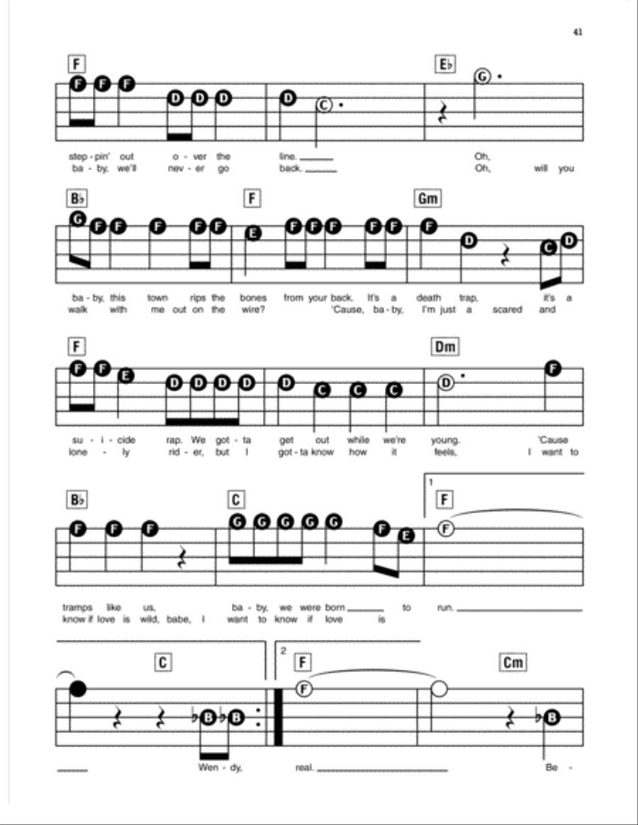 Born To Run Electronic Keyboard scores gallery preview page 2