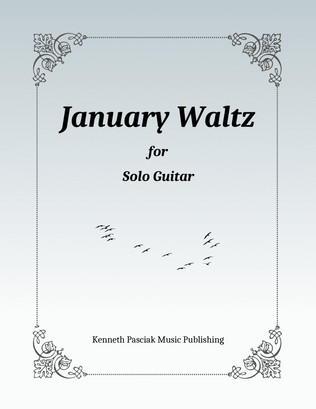 Book cover for January Waltz (for Solo Guitar)