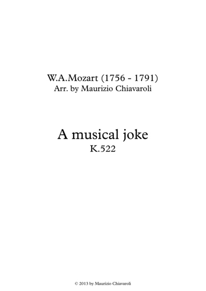 A musical joke (First movement) image number null