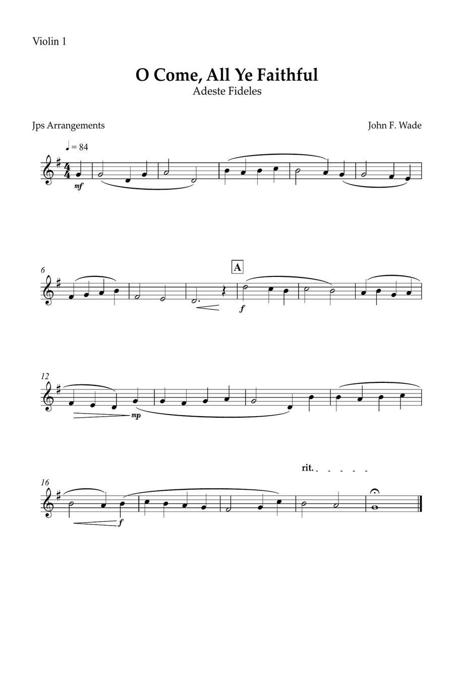 O Come, All Ye Faithful for String quartet String Quartet scores gallery preview page 3