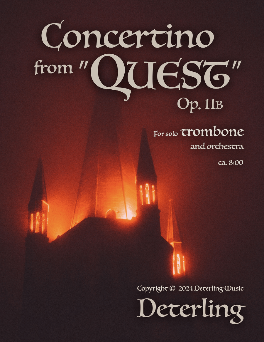 Concertino from Quest, Op. 11b (trombone and orchestra) Full Orchestra scores gallery preview page 1