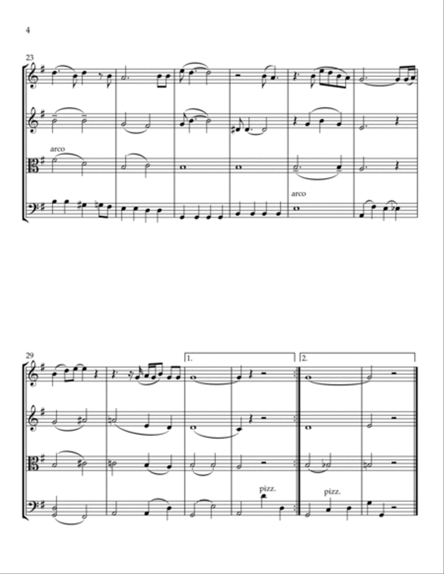 Georgia On My Mind String Quartet scores gallery preview page 5