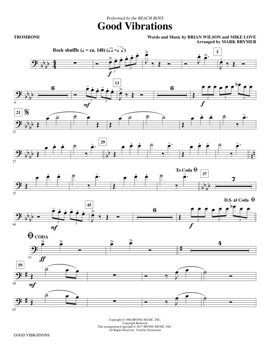 Good Vibrations - Trombone Choir scores gallery preview page 1