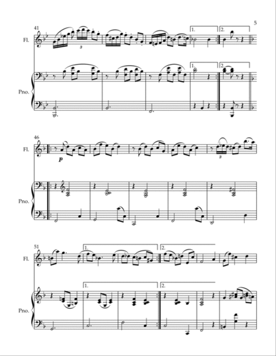 Alpenveilchen Flute Solo scores gallery preview page 5