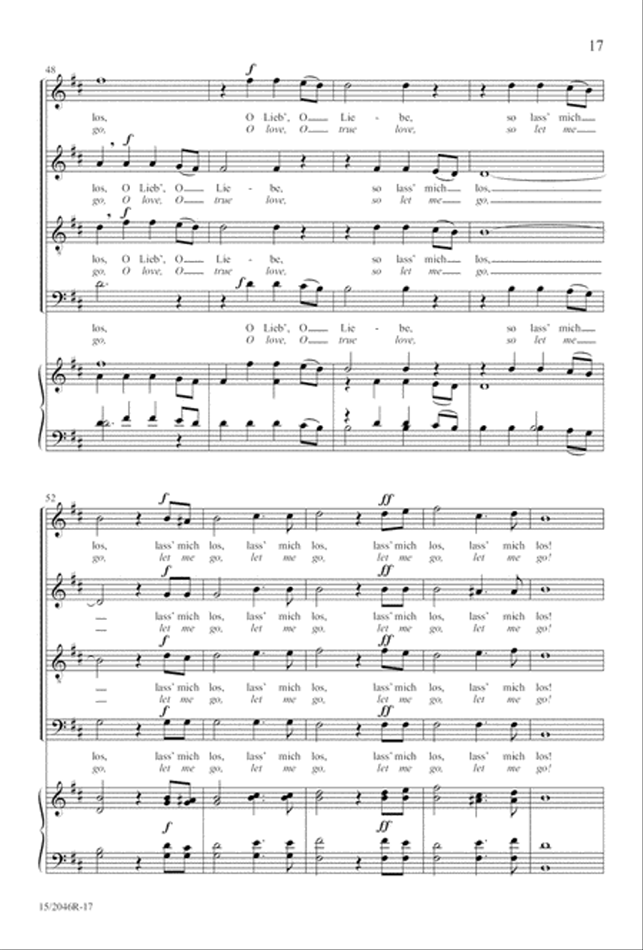Two Mendelssohn Part Songs: 1. Im Walde 2. Jaglied 4-Part scores gallery preview page 17