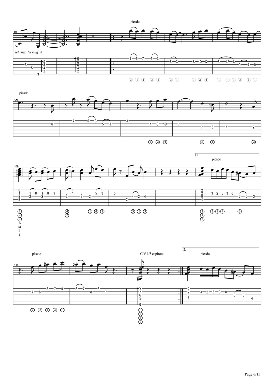 Vicente Amigo - Un Momento En El Sonido - 9 - Demipati Electric Guitar scores gallery preview page 6