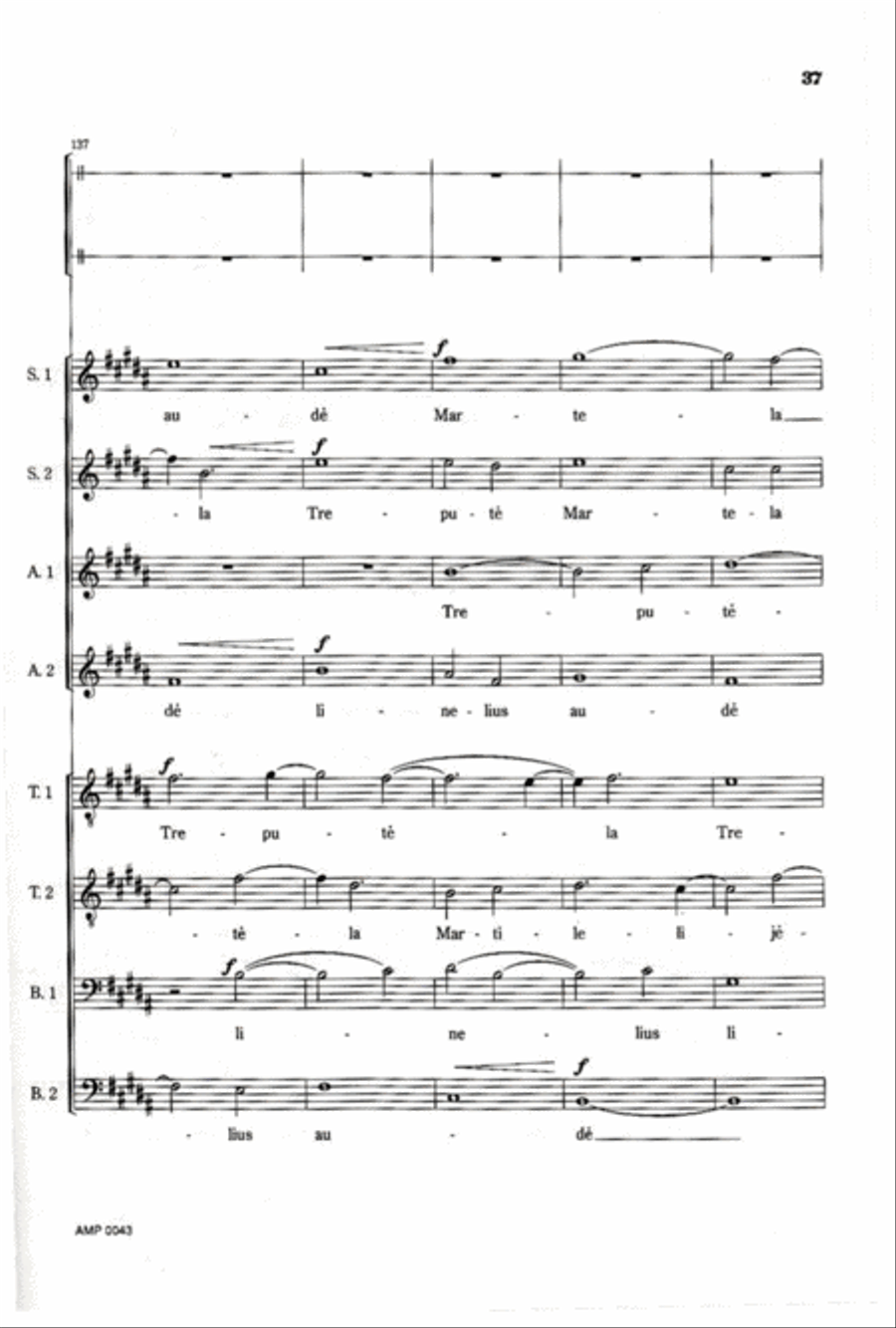 Trepute Martela Trepute Martela SSAATTBB scores gallery preview page 12