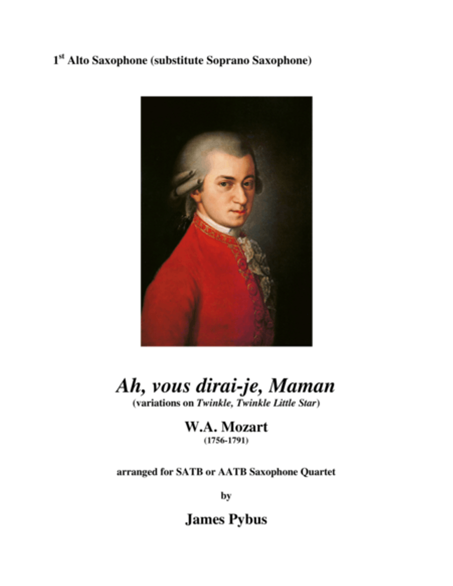 Ah, vous dirai-je, Maman (variations on Twinkle, Twinkle, Little Star) (Saxophone Quartet version) Saxophone Quartet scores gallery preview page 3