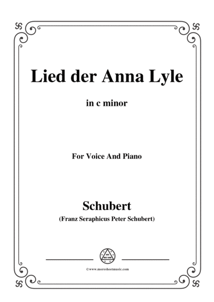 Schubert-Lied der Anna Lyle,Op.85 No.1,in c minor,for Voice&Piano image number null