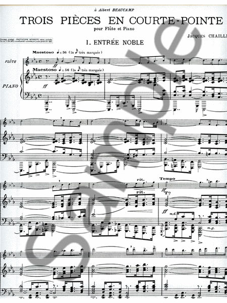 3 Pieces En Courte-pointe (flute & Piano)