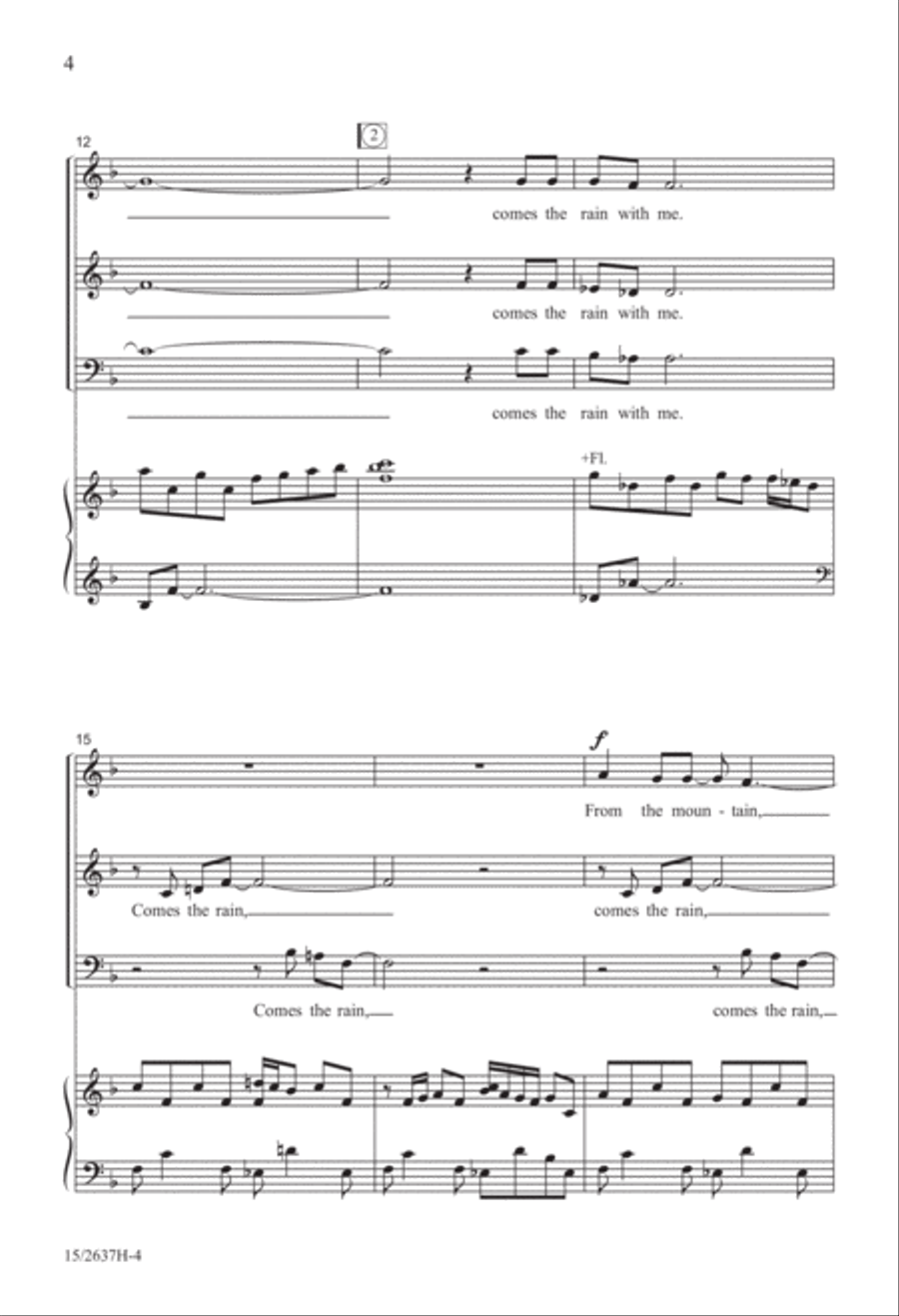 Comes the Rain With Me 3-Part scores gallery preview page 5