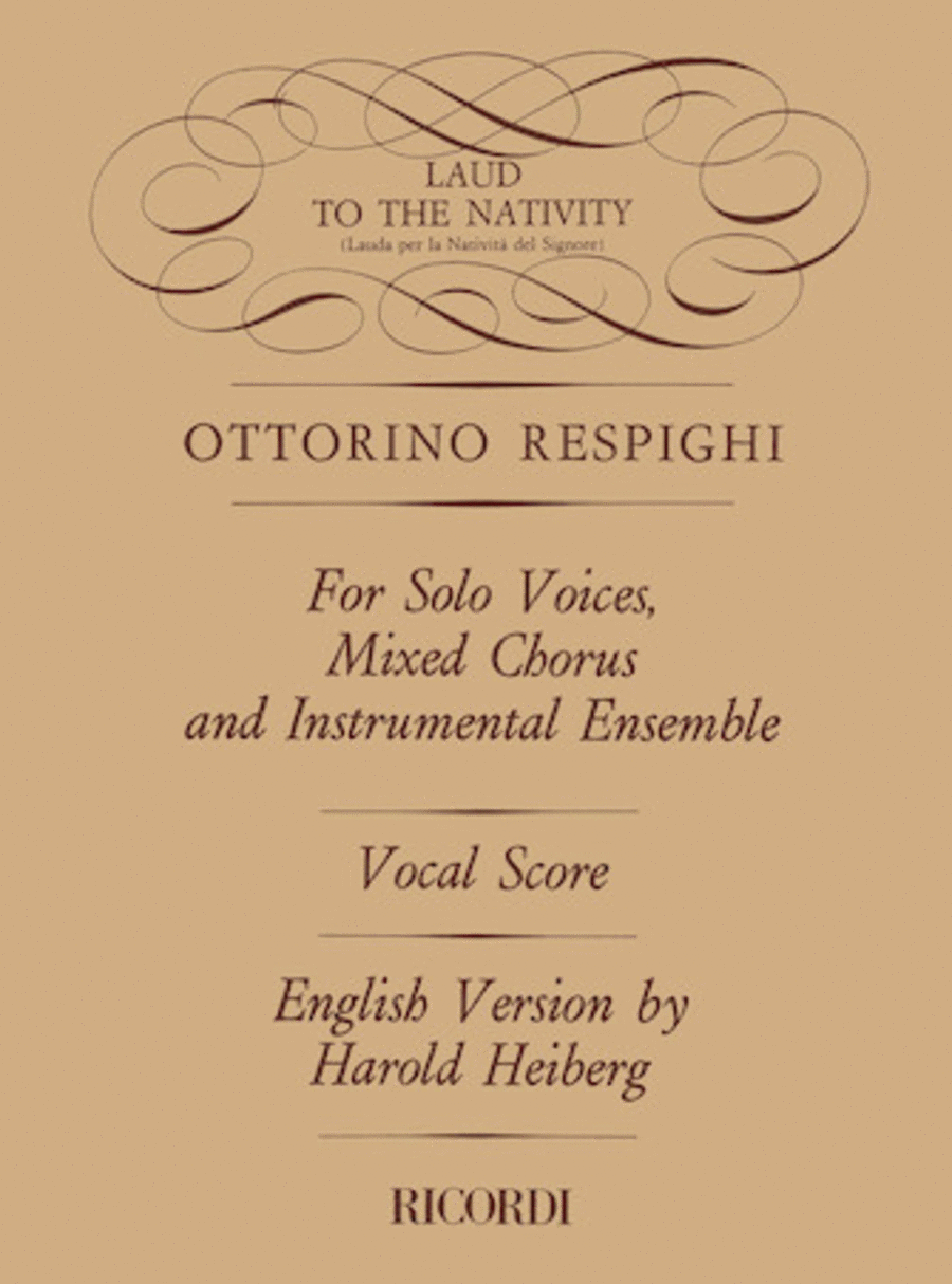 Lauda per la Nativita del Signore (Laud to the Nativity) Choir scores gallery preview page 1