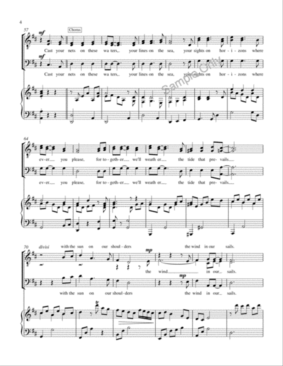 Song For Peace 3-Part scores gallery preview page 5